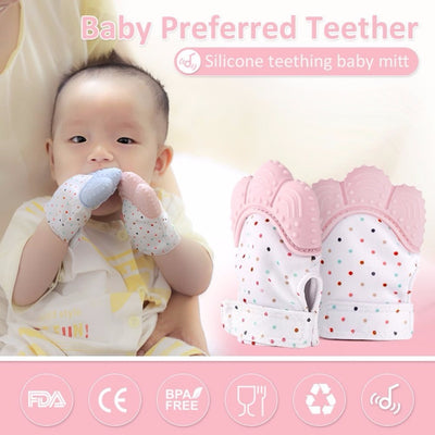 Newborn Baby Gloves Silicone Baby Mitt Teething