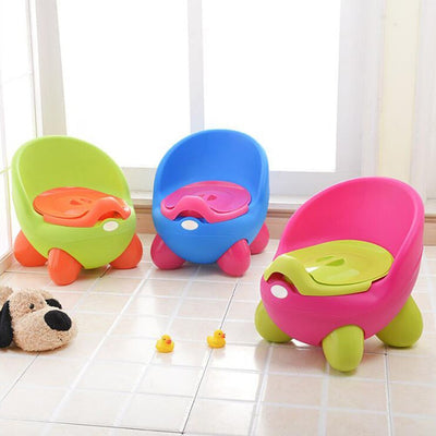 Comfortable Colorful Baby Stool Potty Toilet with Backrest