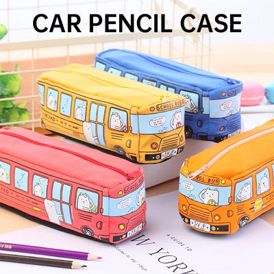 Cute Cartoon Car Pencil Case for Kids - 5pcs yellow | Buy on Aleezayn.com