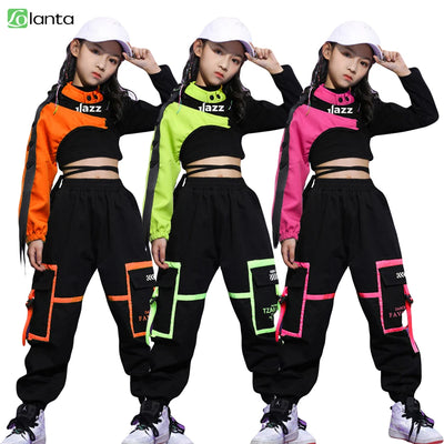 LOLANTA Girls Hip Hop Dance Outfit (4-16) - Kids Clothing - 3Pcs Pink - CHINA - Image 1 | Buy on Aleezayn.com