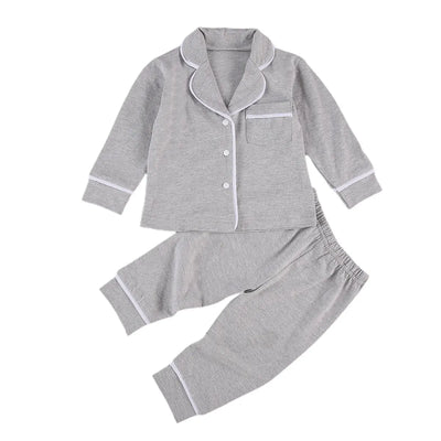 Kids Pajama Set: Cute Long Sleeve PJs - Kids Clothing - Ca Solid Red - 4-5Years - Image 1 | Buy on Aleezayn.com