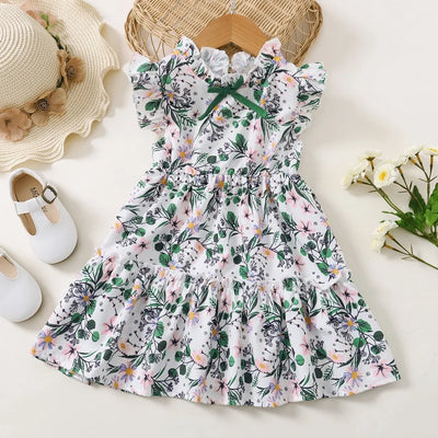 Kids Summer Flower Girl Dress - Kids Clothing - F112111472 - 90 (18-24m) - Image 1 | Buy on Aleezayn.com