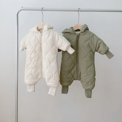 Winter Baby Romper Fleece Jumpsuit - Beige - 6-9M | Buy on Aleezayn.com