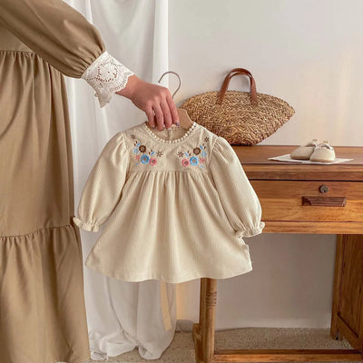 Baby Girl Corduroy Princess Dress (0-3Y) - Beige - 18M | Buy on Aleezayn.com
