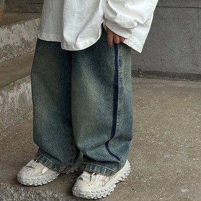 Kids Retro Jeans: Spring/Autumn Style - Kids Clothing - ALBB720 Blue - 2T-90 - Image 1 | Buy on Aleezayn.com