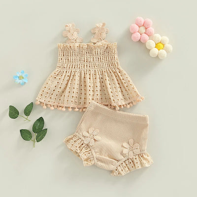 Baby Girl Summer Outfit: Tank & Shorts - CN - 12M | Buy on Aleezayn.com