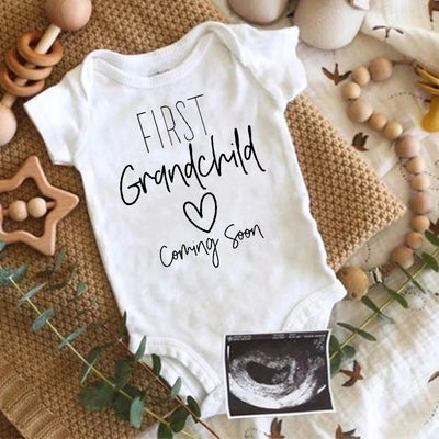 Grandchild Coming Soon Bodysuit Gift - R3962-SRPWH- - 6M | Buy on Aleezayn.com