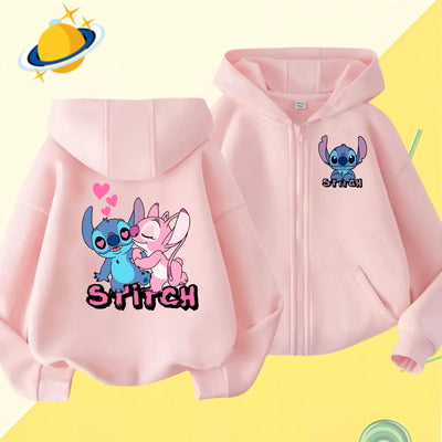 Stitch Girl's Hoodie: Cute Autumn/Winter Sweatshirts - Kids Clothing - Picture Color6 - XXXL | Buy on Aleezayn.com