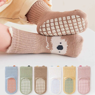 Baby Socks: Soft Cotton Anti-Slip Grip - Color 2 - L(3-5Y) | Buy on Aleezayn.com