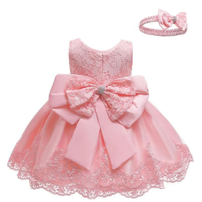 Toddler Girl Baptism/Birthday Dress - PINK 2 - 24M | Buy on Aleezayn.com