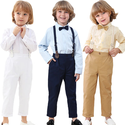 Baby Boy Wedding & Party Outfit 1 - Kids Clothing - White Navy 3 PCS - CHINA - 6-7 Years | Buy on Aleezayn.com