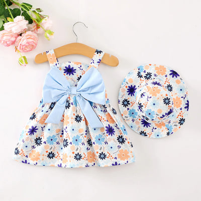 Baby Girl Summer Dress & Hat Set (0-3M) - 132311016 - 12-18M | Buy on Aleezayn.com