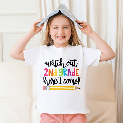 Kids' First Day of Kindergarten to 5th Grade T-Shirt - Kids Clothing - TK362134-KSTWH - 12 years | Buy on Aleezayn.com