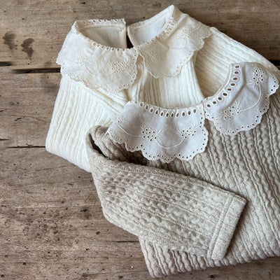 Toddler Girl Tops: Autumn Winter Lace Collar - Z1850B - 100 2-3T | Buy on Aleezayn.com