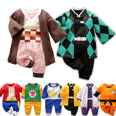Anime Baby Rompers: Nezuko, Tanjiro Cosplay - ED80D5 - Size 66(3-6Months) | Buy on Aleezayn.com