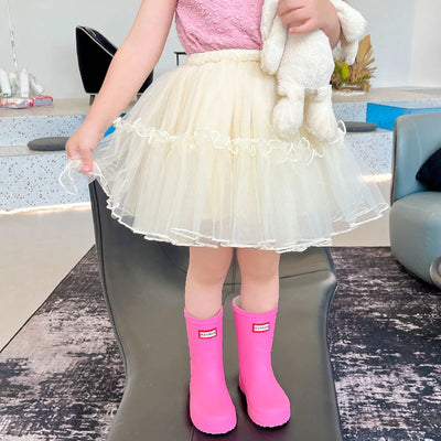 Girls' Shaggy Gauze Summer Skirt (1-7Y) - Kids Clothing - hei - 110(3-4T) - Image 1 | Buy on Aleezayn.com