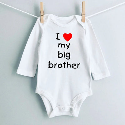 Baby Jumpsuit: Heart Pattern, Big Brother Gift - TR536534-LRPWH - 12 MONTH | Buy on Aleezayn.com
