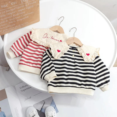 Cute Baby Girl Korean Style Sweatshirt - Kids Clothing - color at picture - 6T - Image 1 | Buy on Aleezayn.com