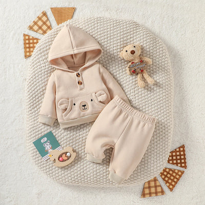 Baby Boys Winter Hoodie & Pants Set (Newborn-6M) - ZT1268-xingse - 3-6M | Buy on Aleezayn.com