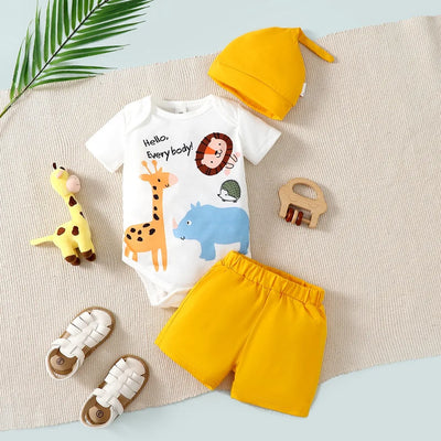 Baby Boy Summer Clothes Set (3pcs) - YCF112303451 - 12-18M | Buy on Aleezayn.com