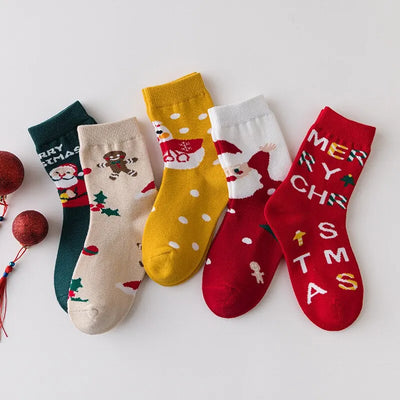 Kids Christmas Socks (1-10 Years) - 5pairs - 7-9Years(L) | Buy on Aleezayn.com