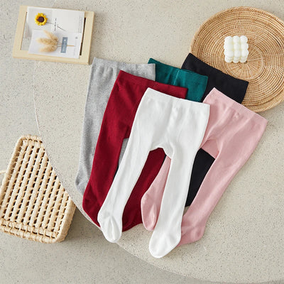 Baby Girl Pantyhose: Slim Fit, Solid Color - White 2 - S  0-12Months | Buy on Aleezayn.com