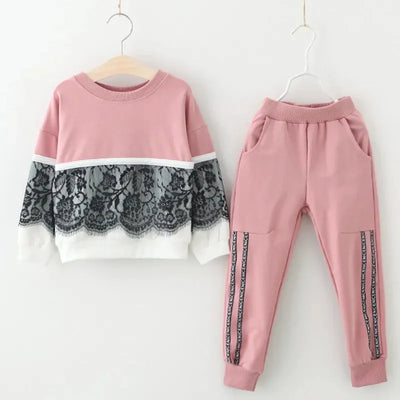 Girls' Spring/Autumn Sports Suit (3-8Y) - Kids Clothing - black - 110 4T - Image 1 | Buy on Aleezayn.com