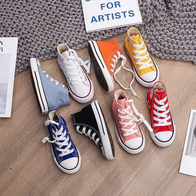 Trendy Kids' Canvas Shoes: Breathable & Soft 2 - Kids Shoes - army green - 36 | Buy on Aleezayn.com