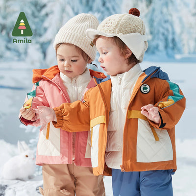 Kids' Winter Down Jacket 2024 - Brown - 3-4T | Buy on Aleezayn.com