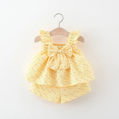 Summer Girl Infant Clothes Set (0-3Y) - Yellow - 12(2-3Y) | Buy on Aleezayn.com