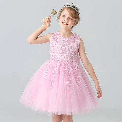 Flower Girl Dress: White Lace Communion Dress - Kids Clothing - WHITE - 150 7-8T - Image 1 | Buy on Aleezayn.com