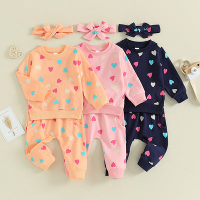 Valentine's Day Baby Girl Outfit Set (0-3T) - Pink - 6M | Buy on Aleezayn.com