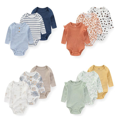 Baby Clothes: 3pc Cotton Bodysuits (0-12M) - Baby Boy Sets3043 - 12M | Buy on Aleezayn.com