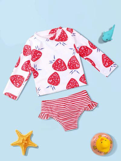 Baby Girl Strawberry Swimsuit - ZT33 - 90 | Buy on Aleezayn.com